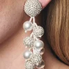 Coconut Earrings-Crystals/Pearls-Sachin & Babi Discount