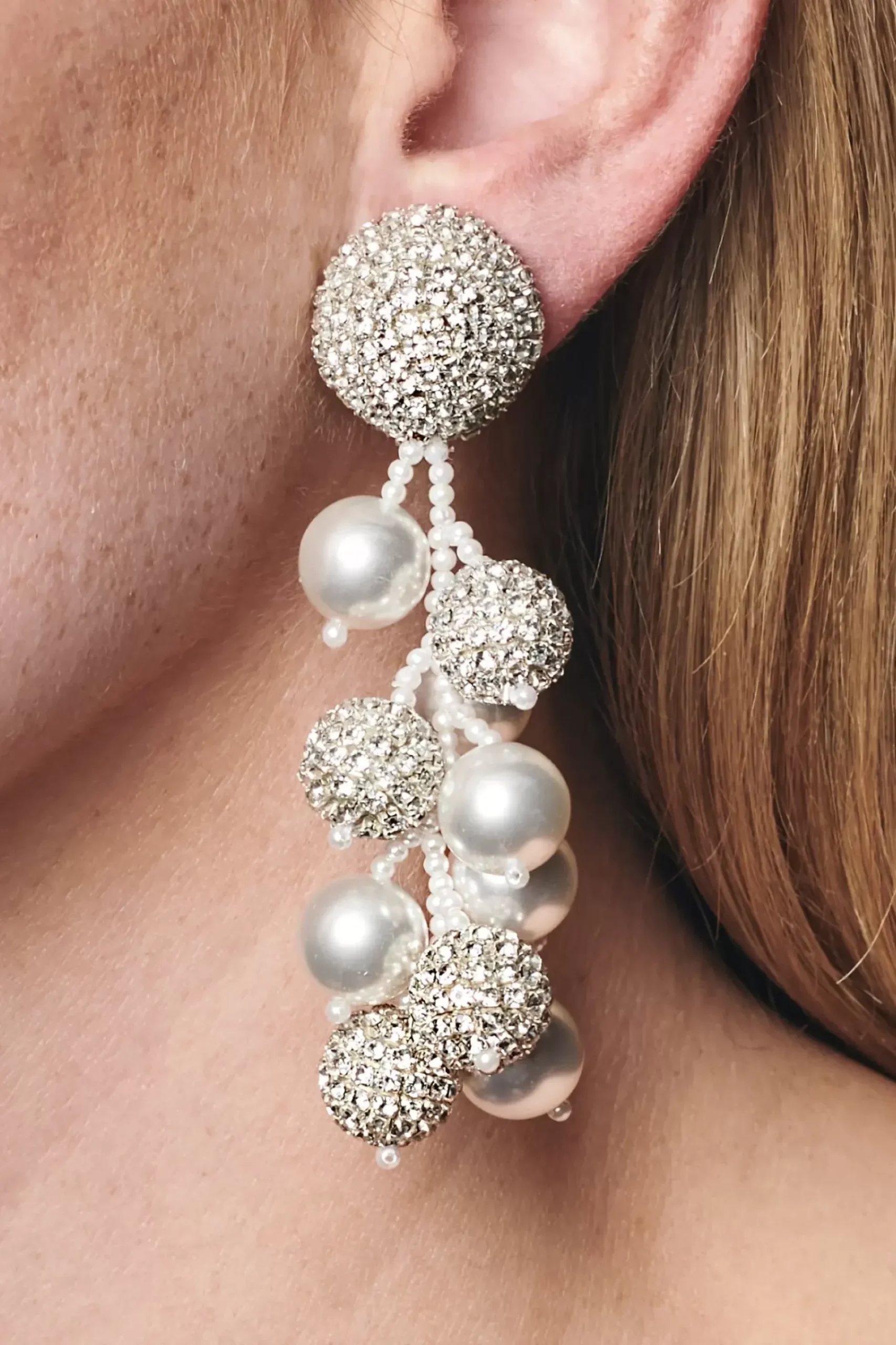 Coconut Earrings-Crystals/Pearls-Sachin & Babi Discount