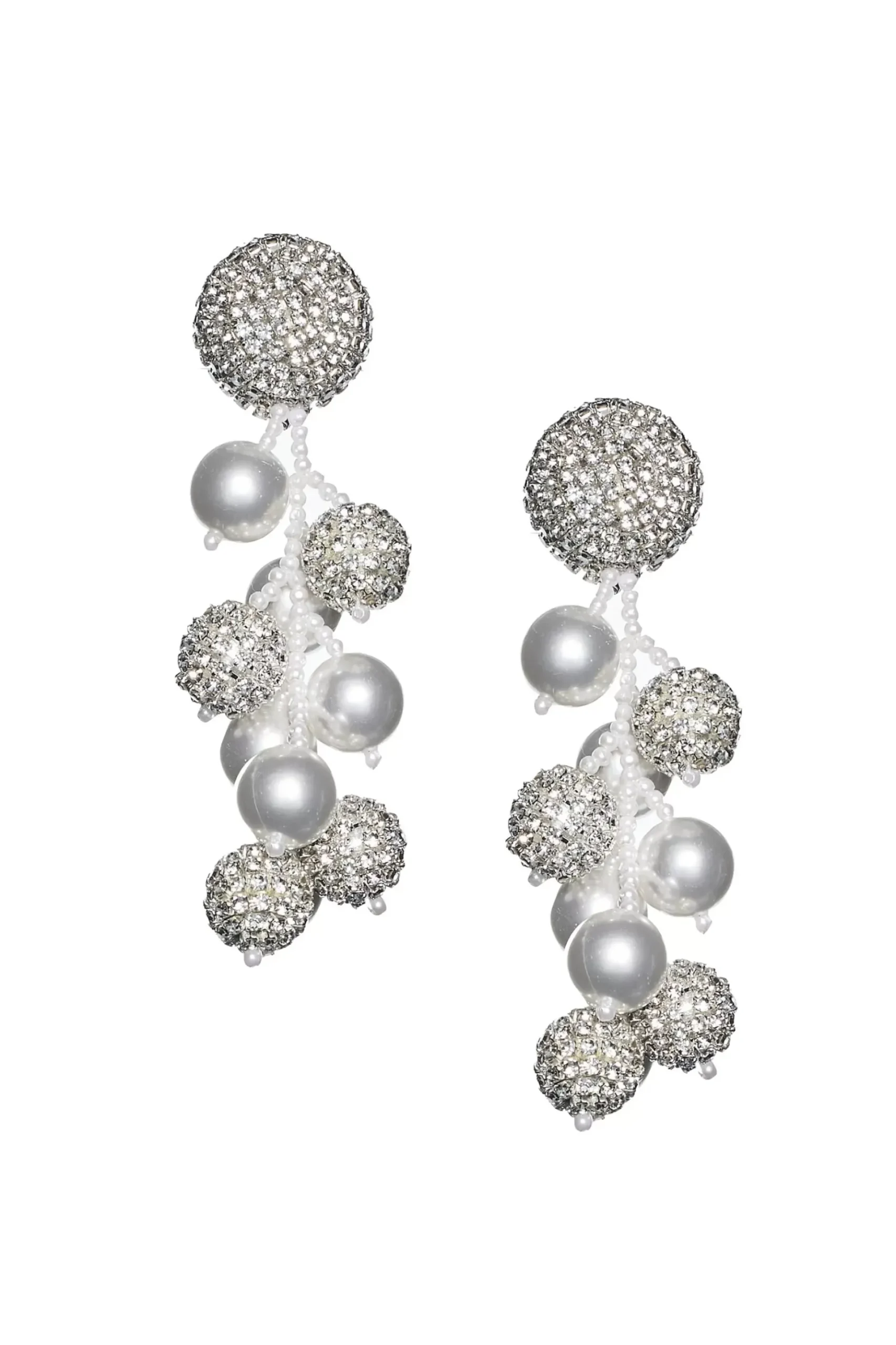 Coconut Earrings-Crystals/Pearls-Sachin & Babi Discount