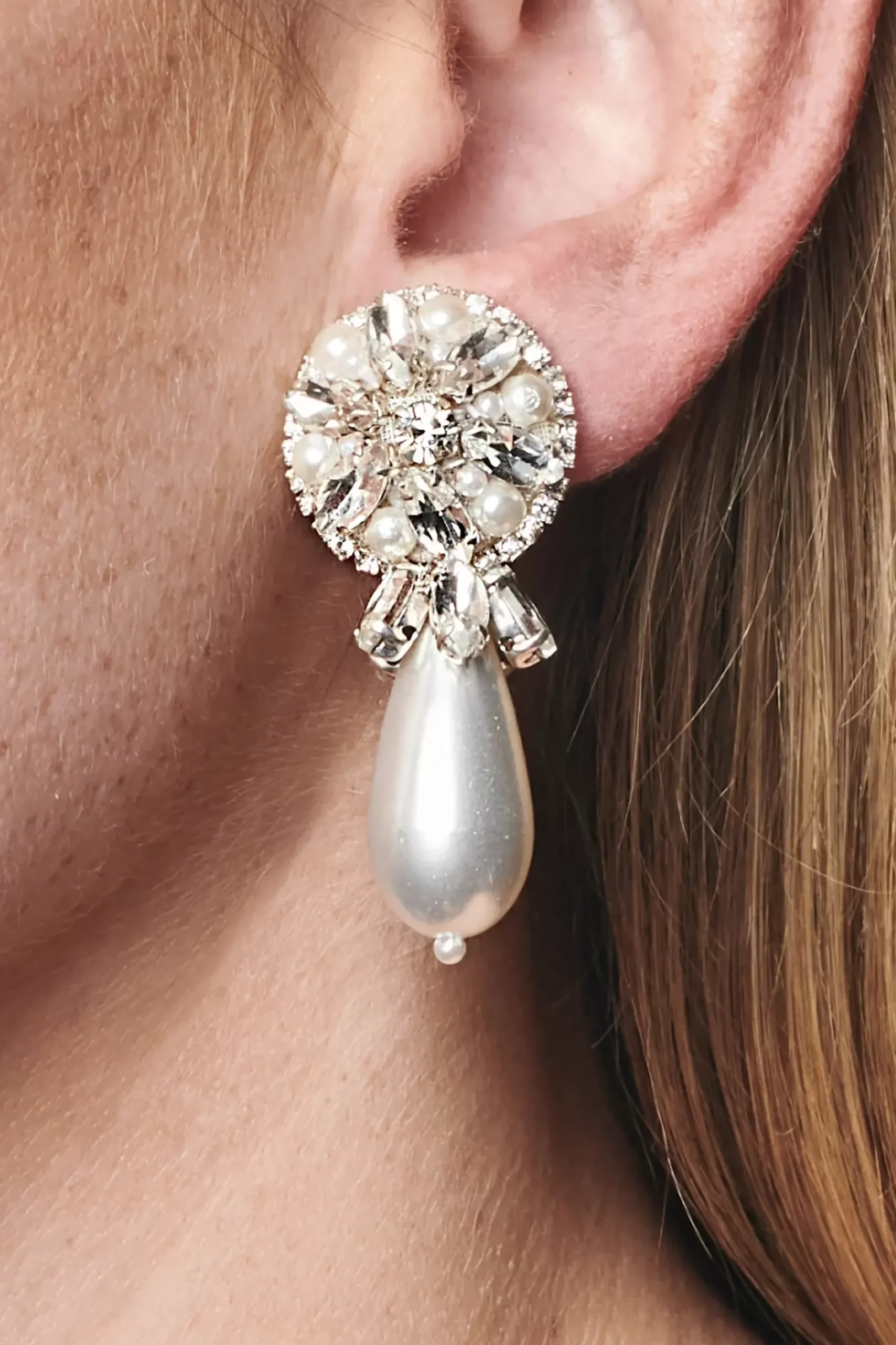 Elisha Earrings-Crystals/Pearl-Sachin & Babi Flash Sale