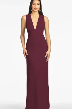 Loretta 4-Way Stretch Crepe Gown-Sachin & Babi Store