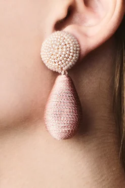 Lottie Earrings-Smooth Beads/Thread-Sachin & Babi Outlet