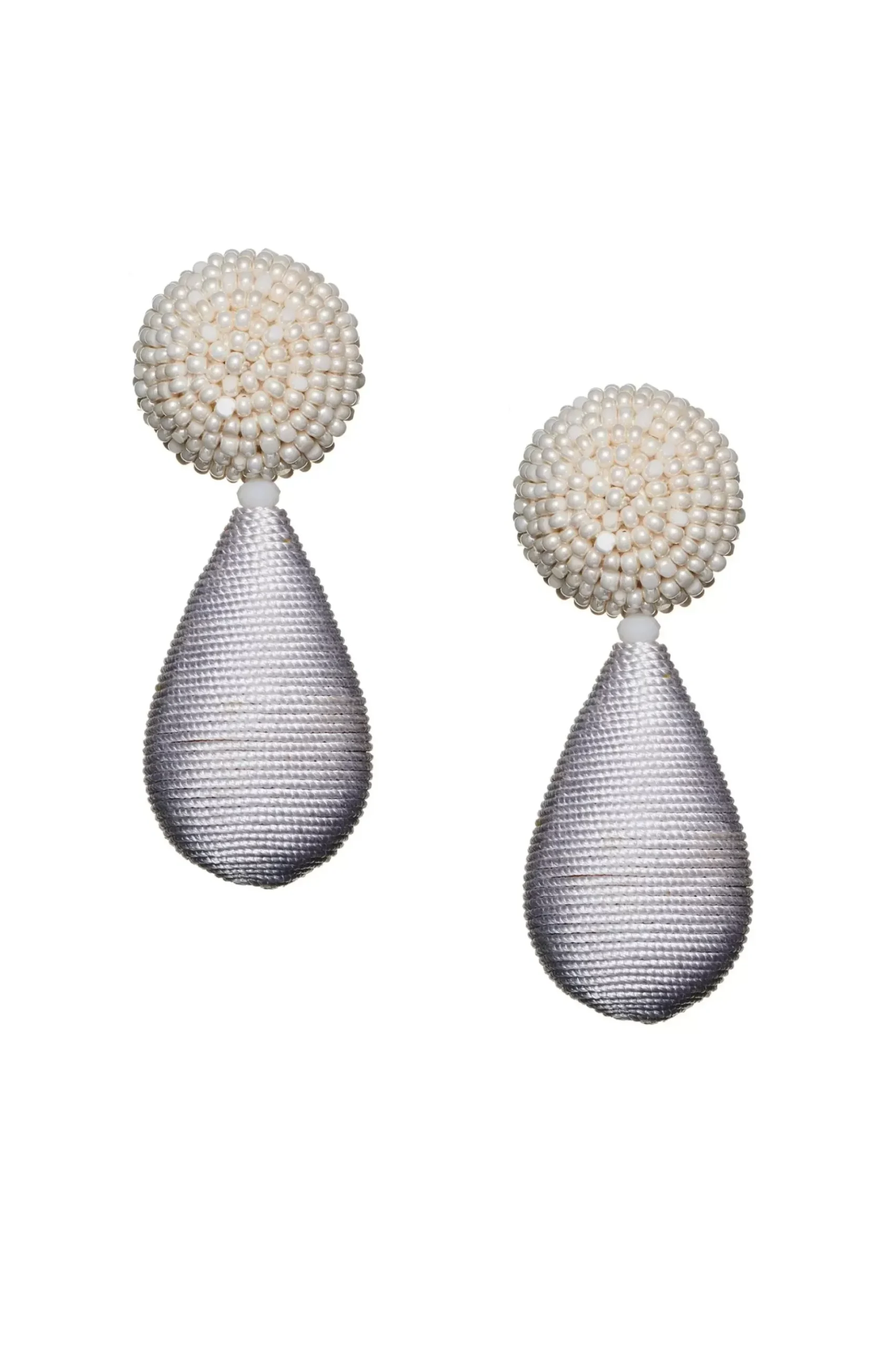 Lottie Earrings-Smooth Beads/Thread-Sachin & Babi Outlet