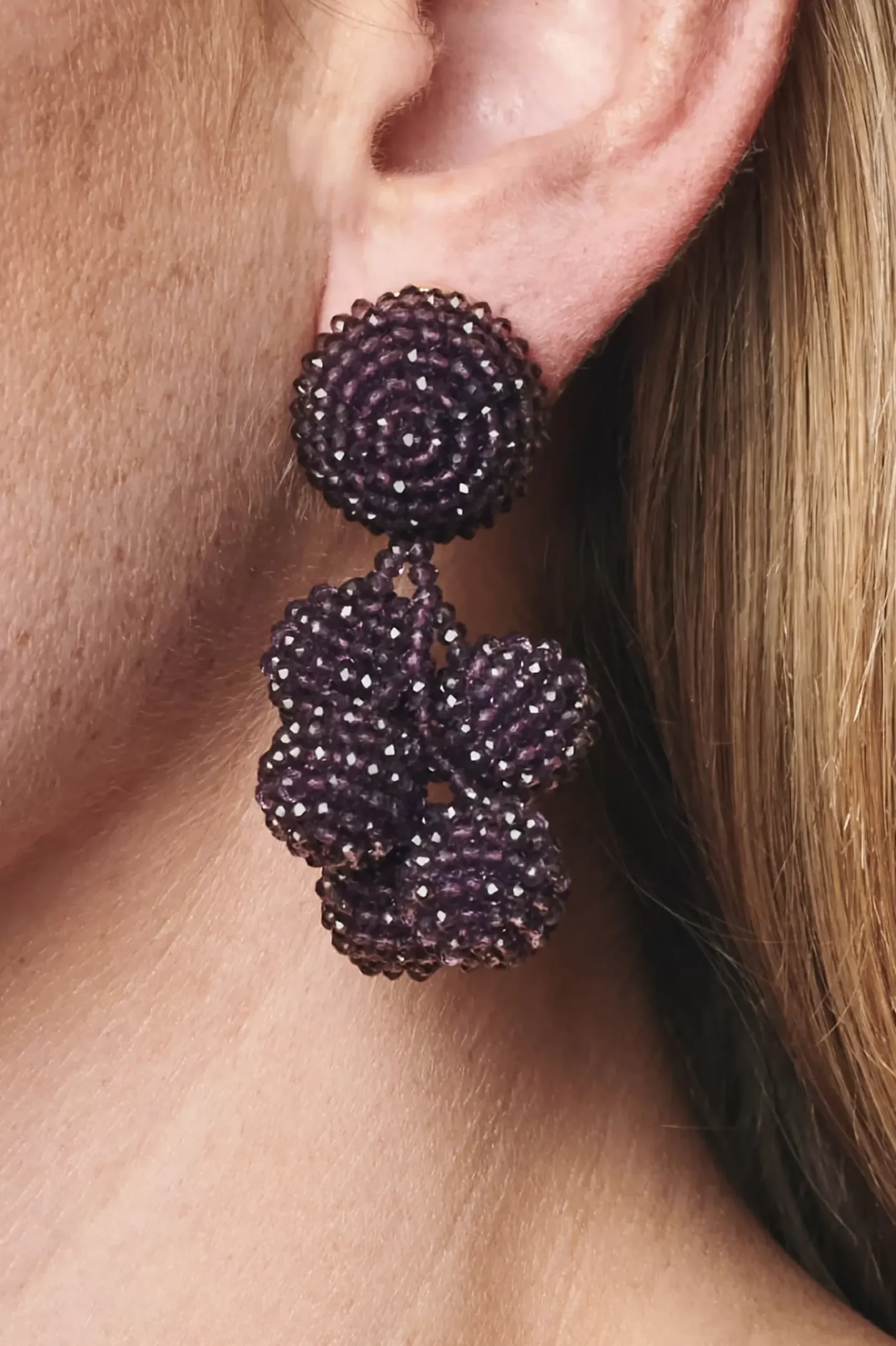 Mini Coconuts Earrings-Faceted Beads-Sachin & Babi New