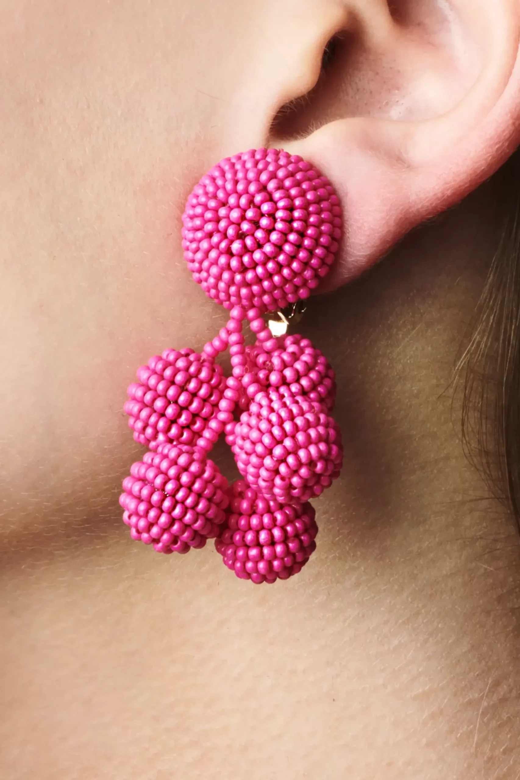 Mini Coconuts Earrings-Smooth Beads-Sachin & Babi Fashion