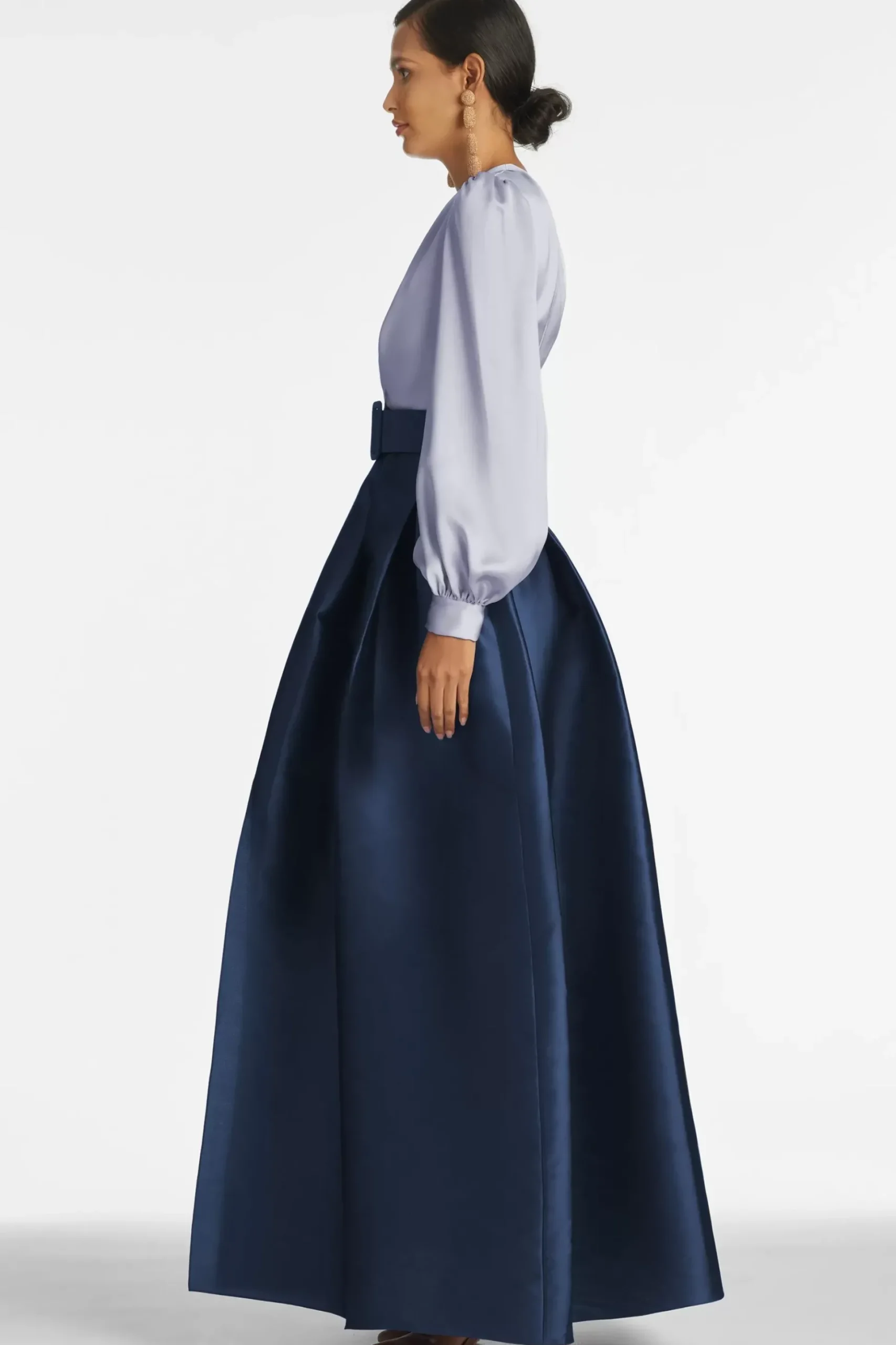 Zoe Gown-Cool Grey/Night Sky-Sachin & Babi Outlet
